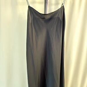 J. Crew Black Maxi Slip Dress
